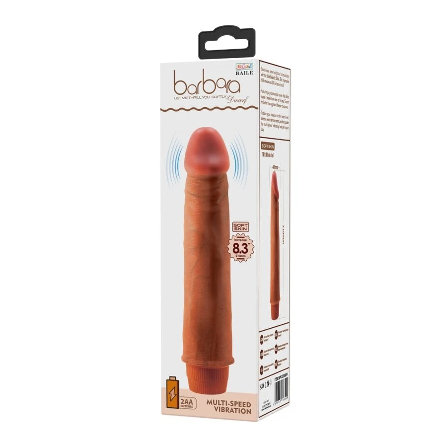 BAILE - VIBRATORE REALISTICO NANO 21 CM MULATTO